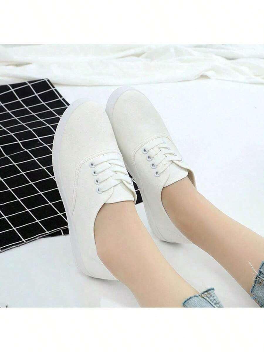 SHEIN SZNUROWANE BIAŁE TRAMPKI S06__39