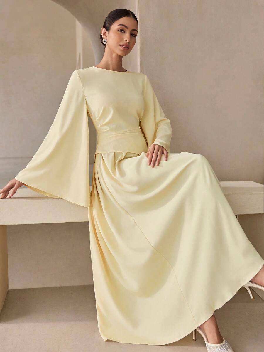 GRACEVEIL ŻÓŁTA MAXI SUKIENKA S06__XL
