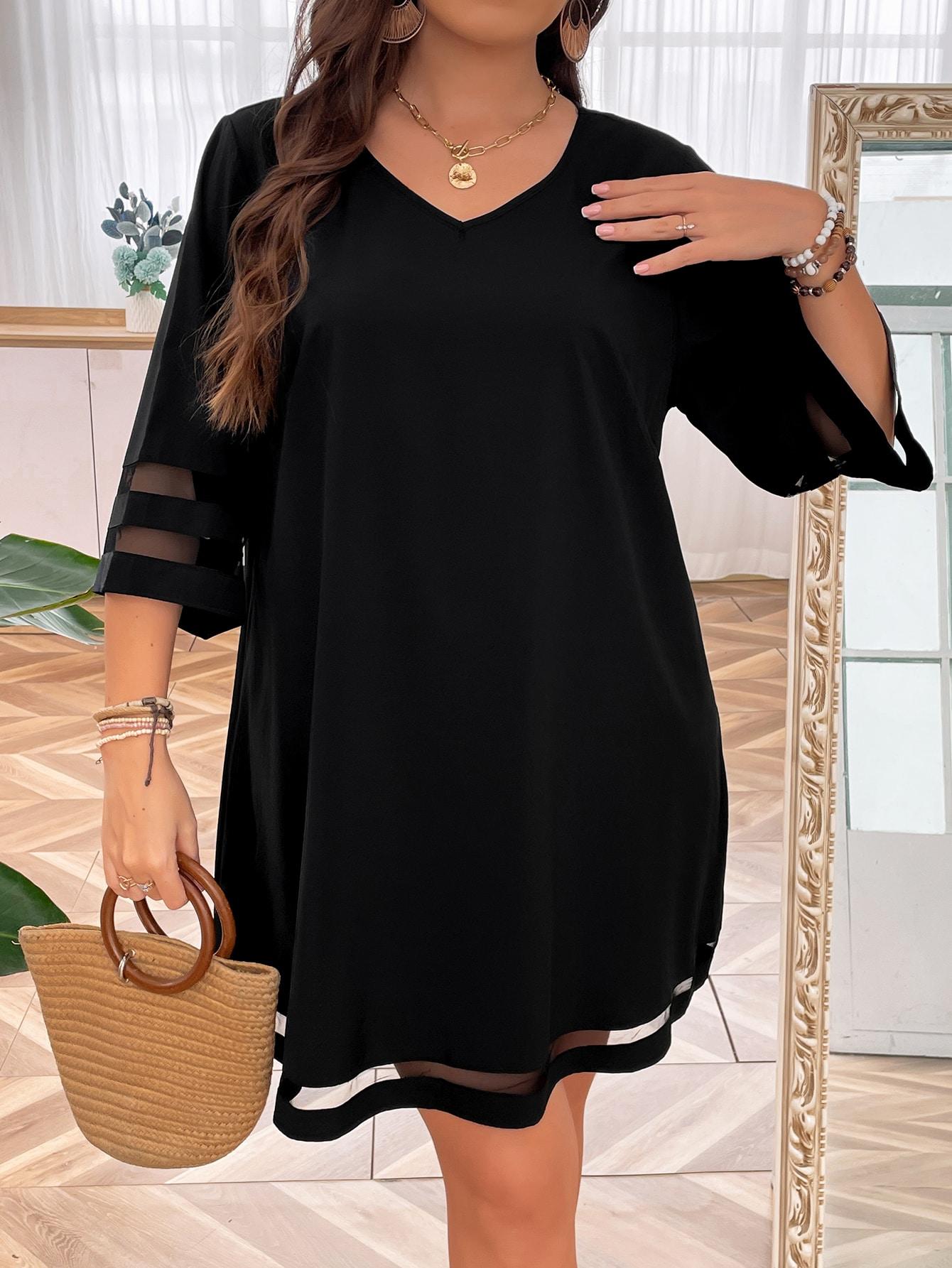 SHEIN CZARNA SUKIENKA SIATECZKA S06__46