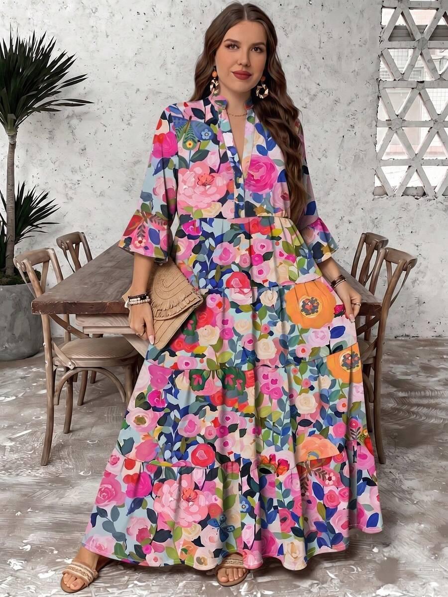 SHEIN MAXI SUKIENKA KWIATY PRINT S06__48