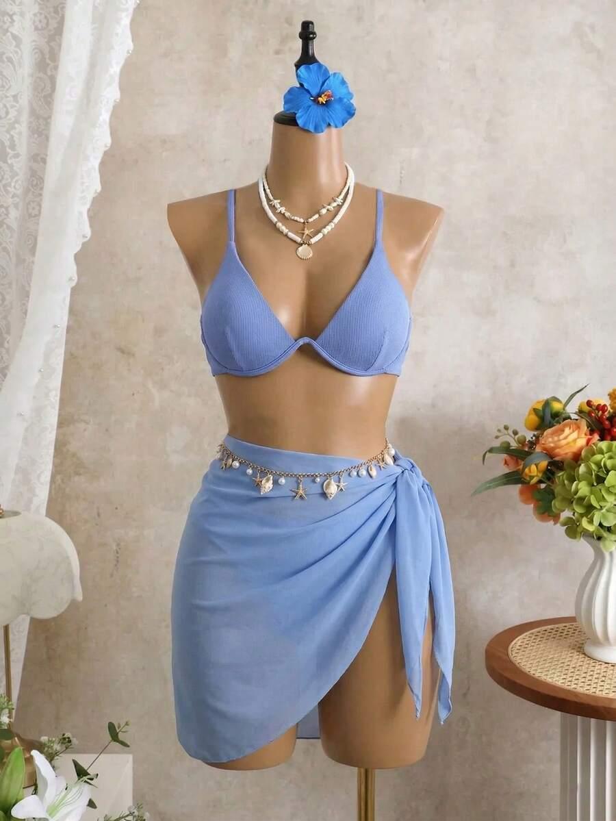 SWIM VCAY NIEBIESKIE BIKINI PAREO KOMPLET S09__52