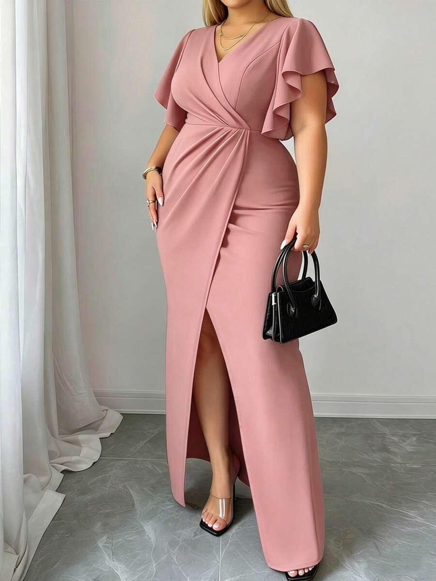 SHEIN RÓŻOWA SUKIENKA MAXI S06__48
