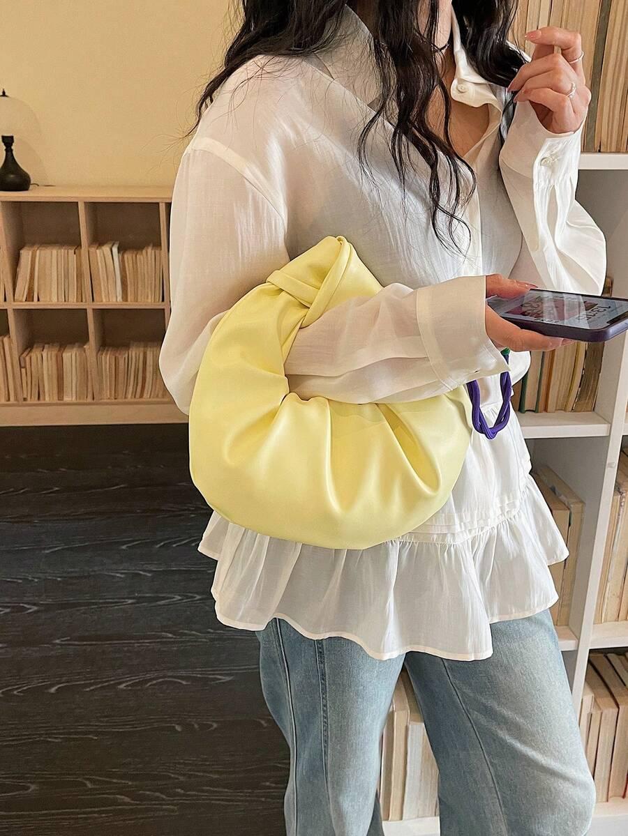 SHEIN ŻÓŁTA TOREBKA ZATRZASK S07__27X13