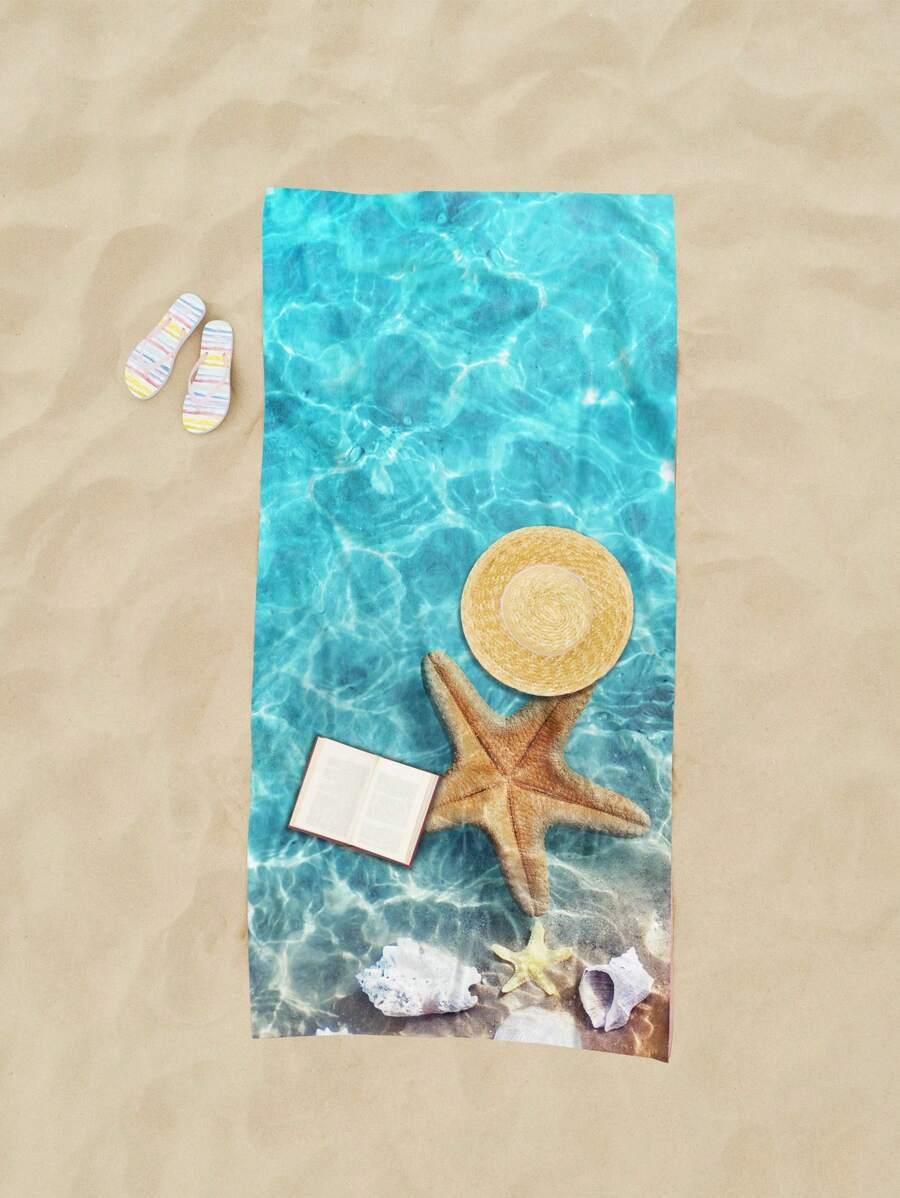 SHEIN RĘCZNIK PLAŻOWY NADRUK S07__80X180