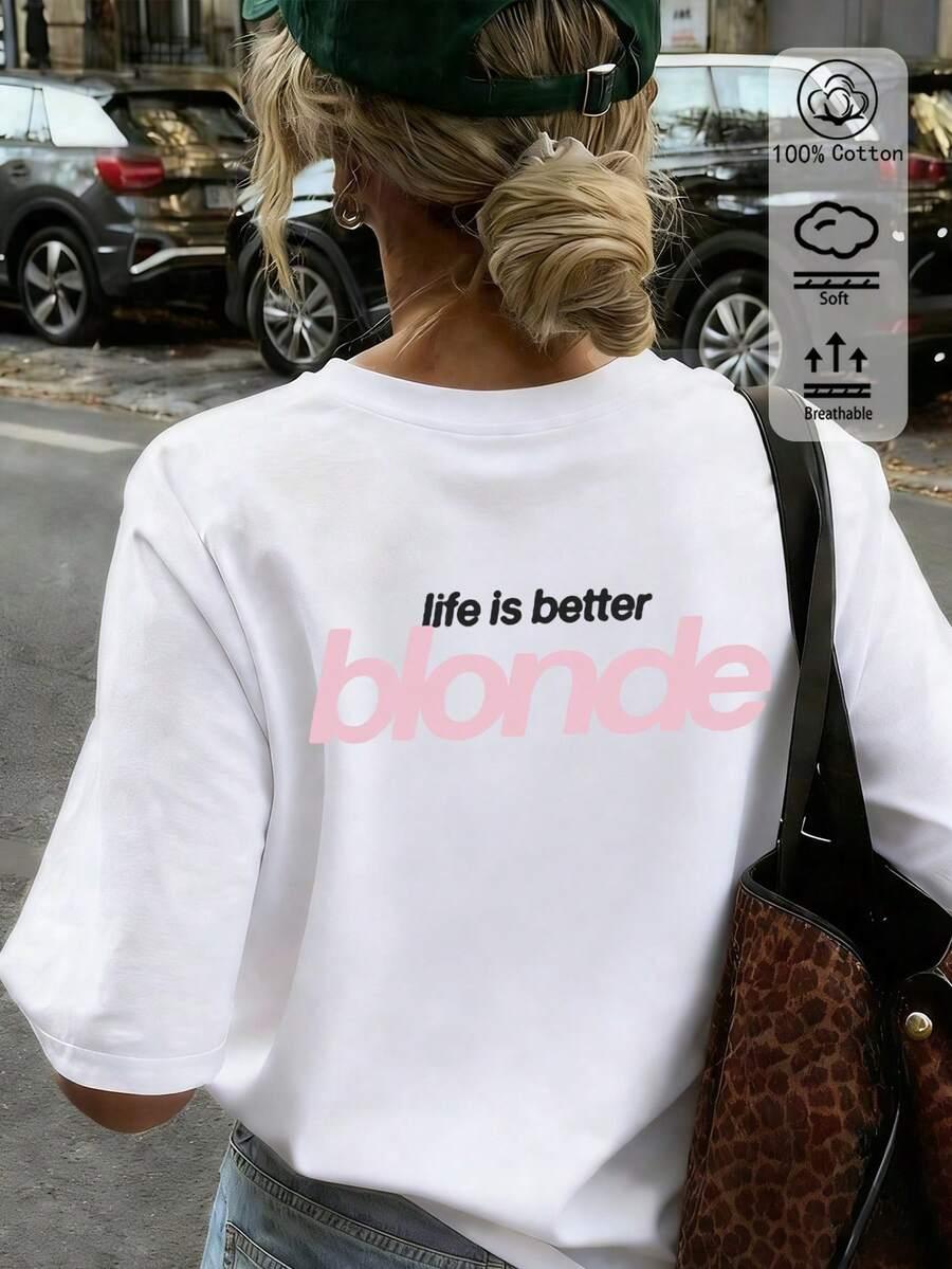 SHEIN BIAŁY T-SHIRT NADRUK S09__XXL