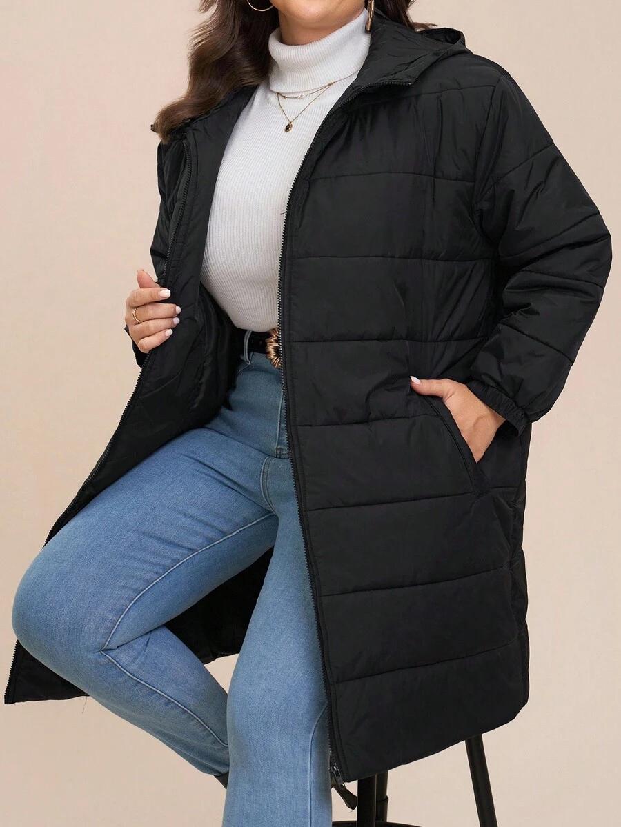 SHEIN CZARNA PIKOWANA KURTKA ZAMEK W01__XXL