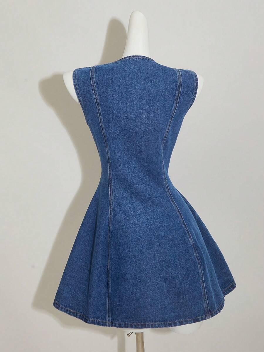 SHEIN MINI SUKIENKA JEANS GUZIKI S06__S