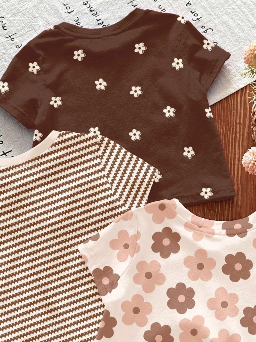 SHEIN BLUZKA KRÓTKI RĘKAW 3-PACK S06__92-98