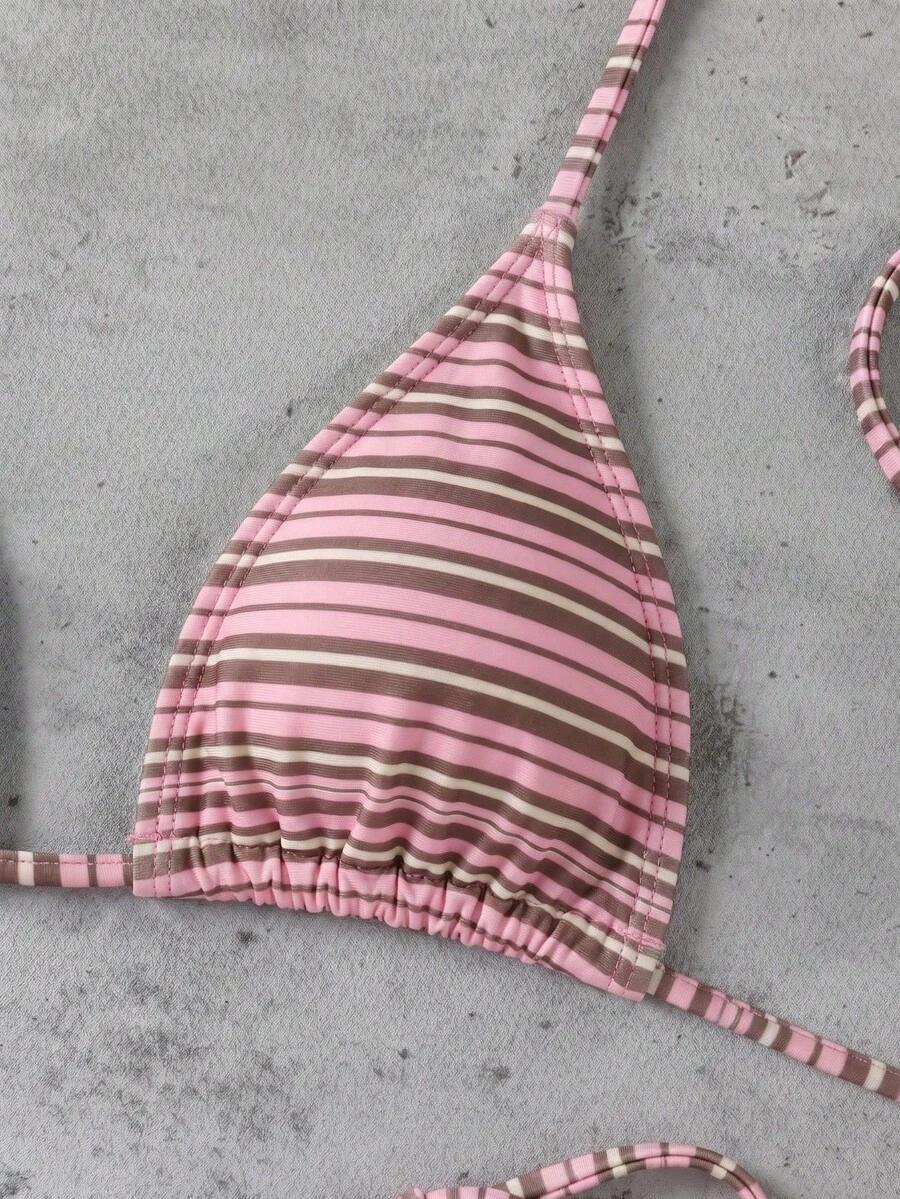 SHEIN DWUCZĘŚCIOWY STRÓJ KĄPIELOWY WZÓR PASKI PK01__XXS