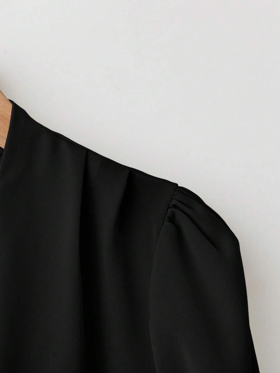 SHEIN CZARNA BLUZKA GUZIKI S06__S