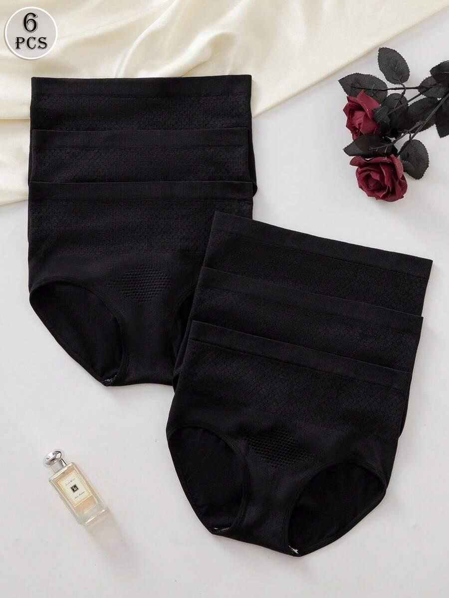 SHEIN CZARNE MAJTKI 6-PACK S06__L