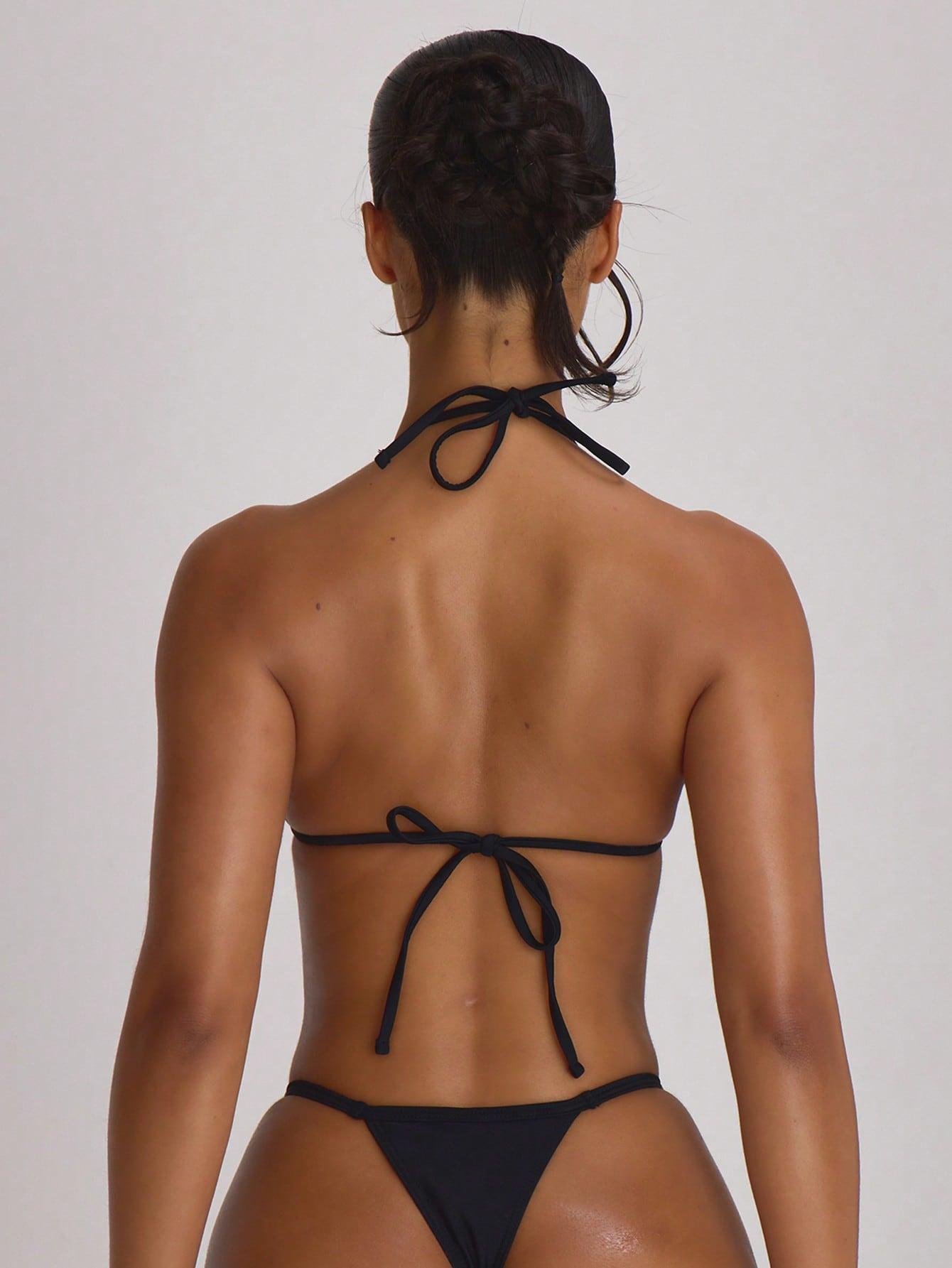 SHEIN CZARNA GÓRA OD BIKINI S09__L