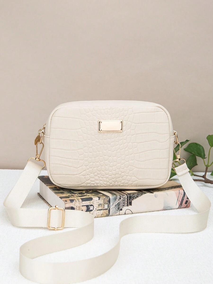 SHEIN KREMOWA TOREBKA NA RAMIĘ S07__14X5X20