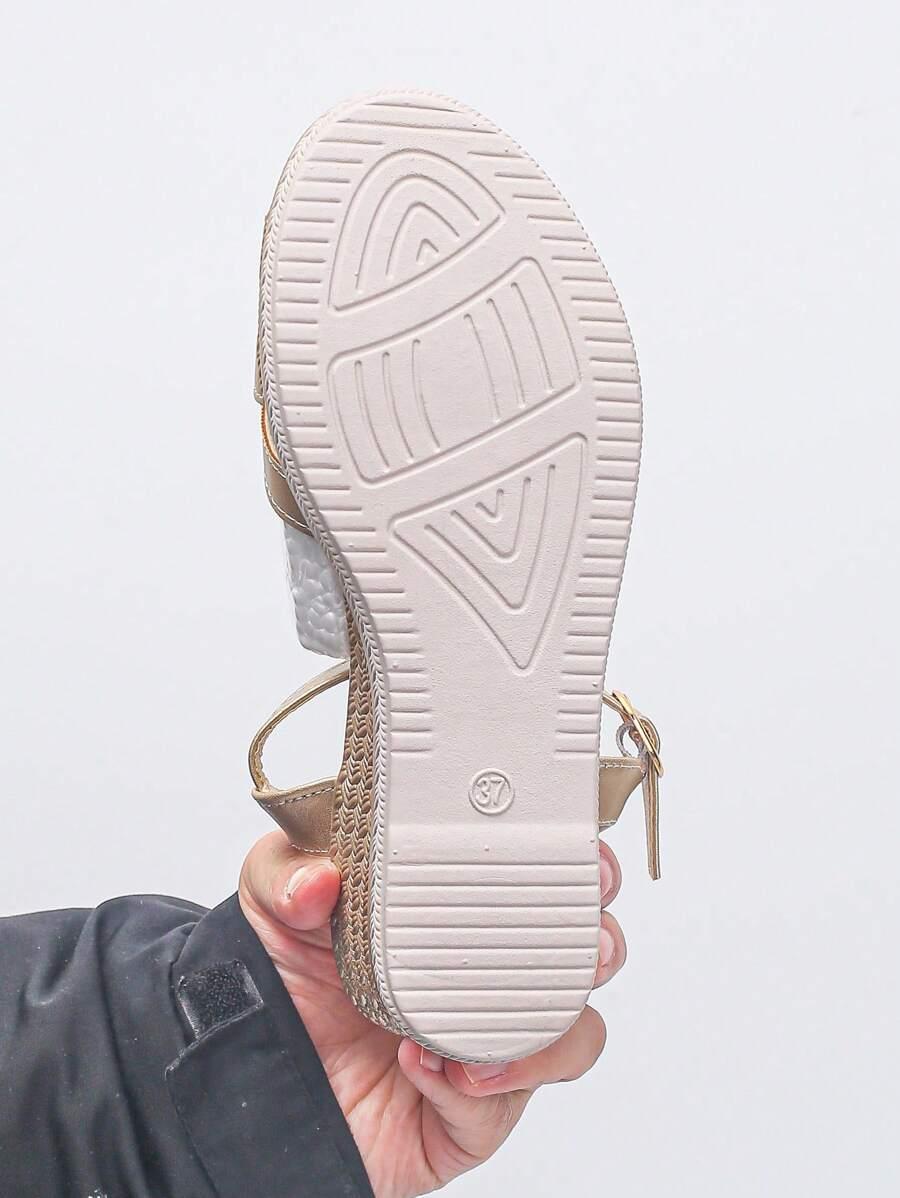 SHEIN ZŁOTE SANDAŁY KOTURN S06__37