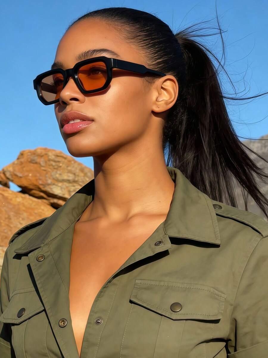 SHEIN CZARNE OKULARY PRZECIWSŁONECZNE S07