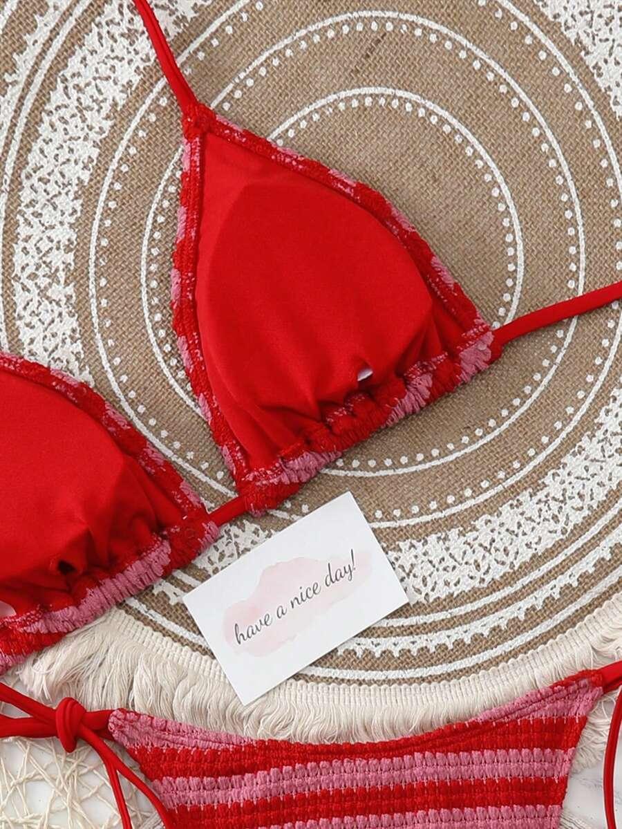 SHEIN TRZYCZĘŚCIOWY STRÓJ KĄPIELOWY S09__XL