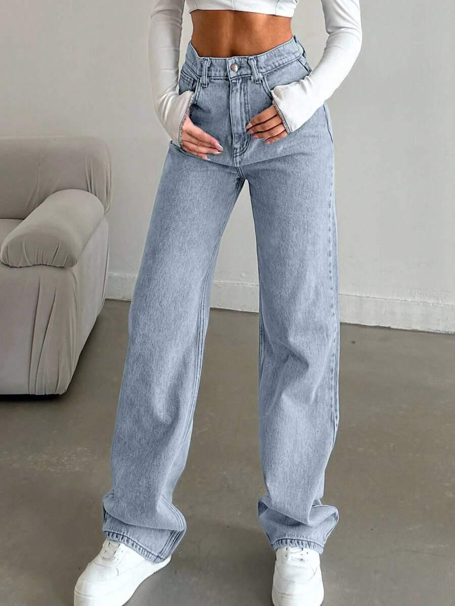 SHEIN NIEBIESKIE SPODNIE JEANS S06__S
