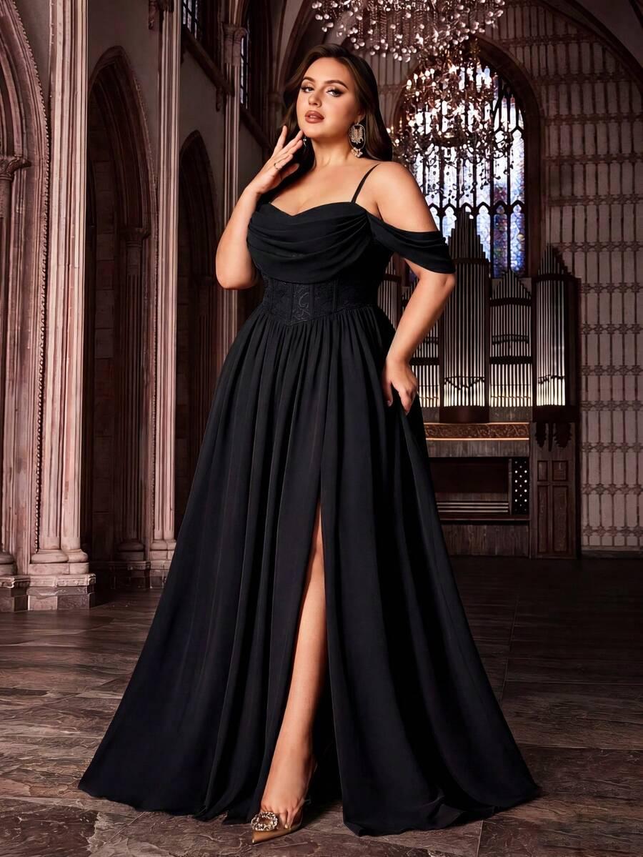 SHEIN CZARNA MAXI SUKIENKA S06__46