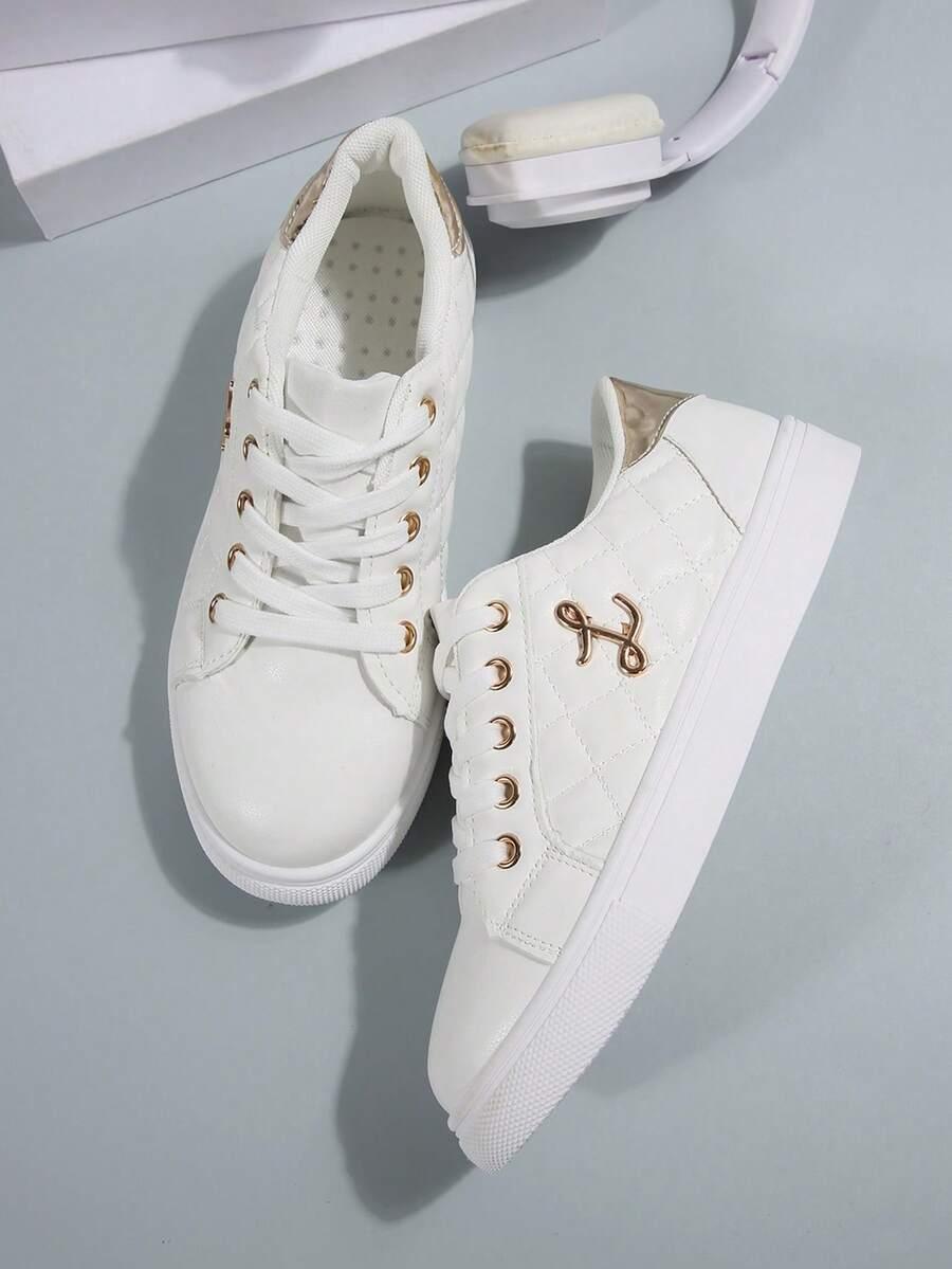 SHEIN BIAŁE TRAMPKI ZDOBIENIE S06__36,5