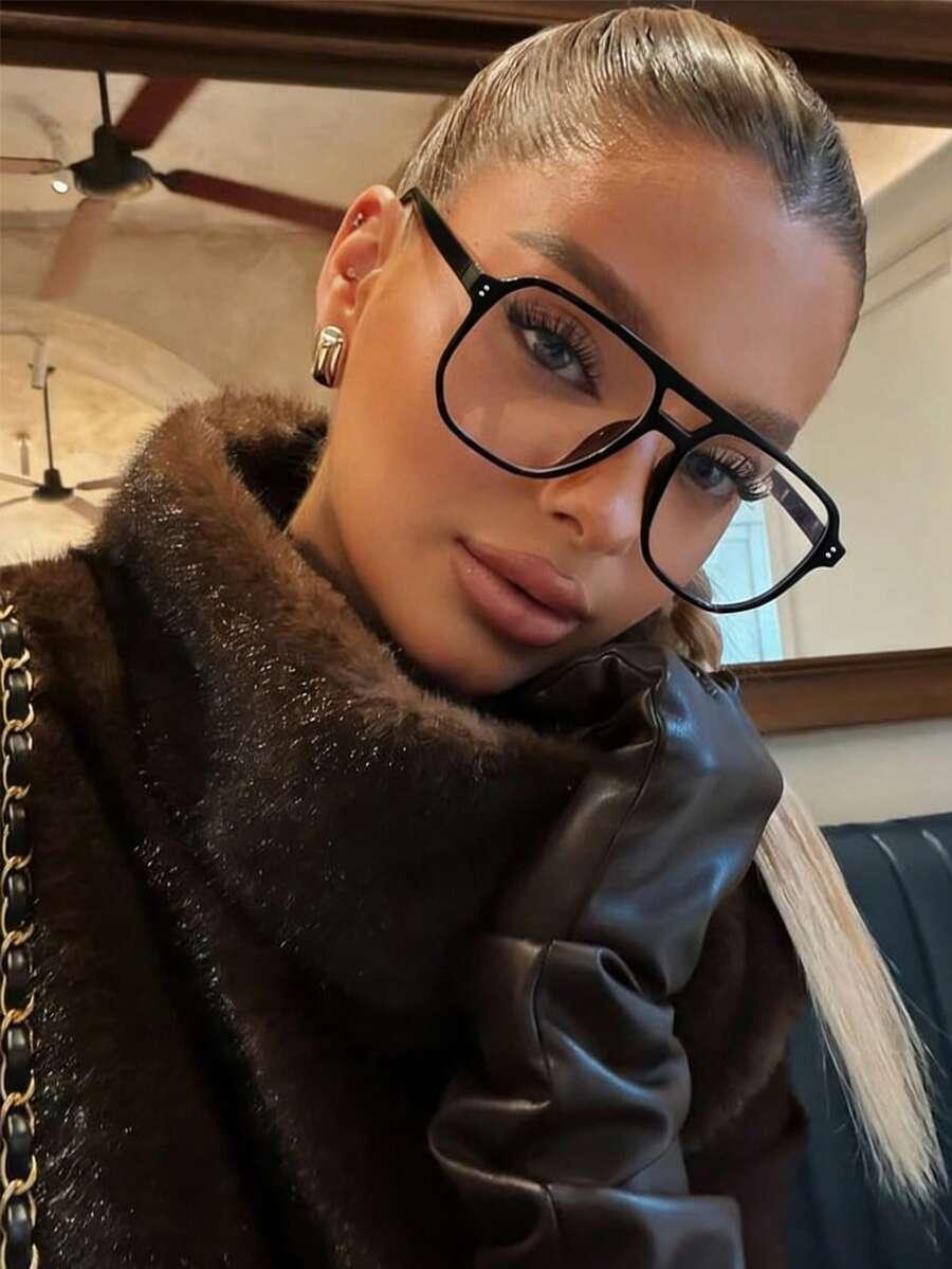 SHEIN CZARNE OKULARY ZERÓWKI S07
