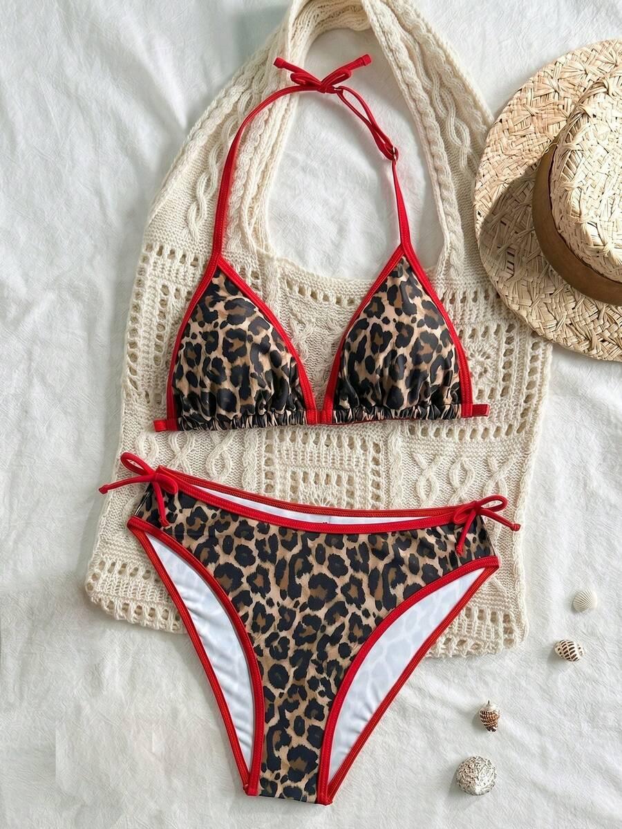 SHEIN DWUCZĘŚCIOWY STRÓJ KĄPIELOWY ANIMAL PRINT S09__162/166