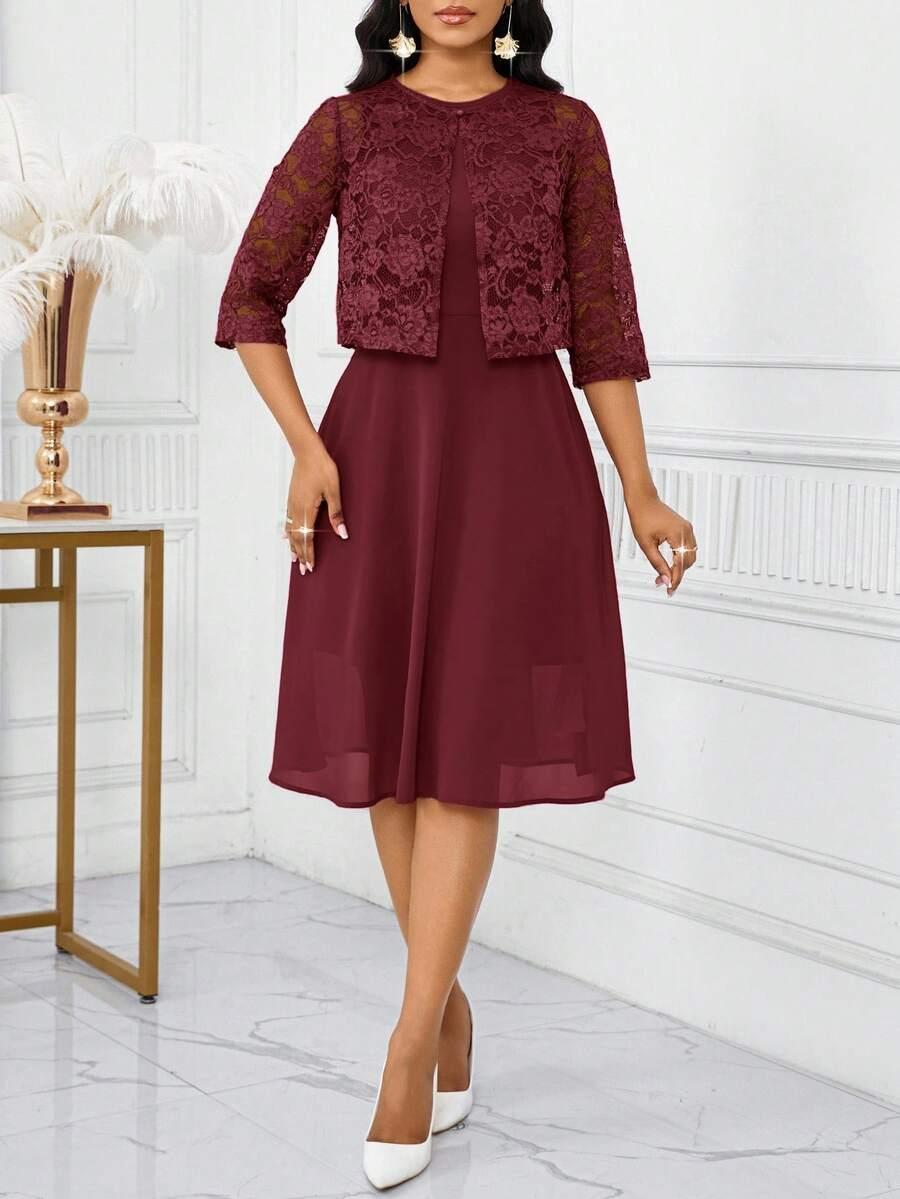 SHEIN KOMPLET SUKIENKA NARZUTKA S06__L