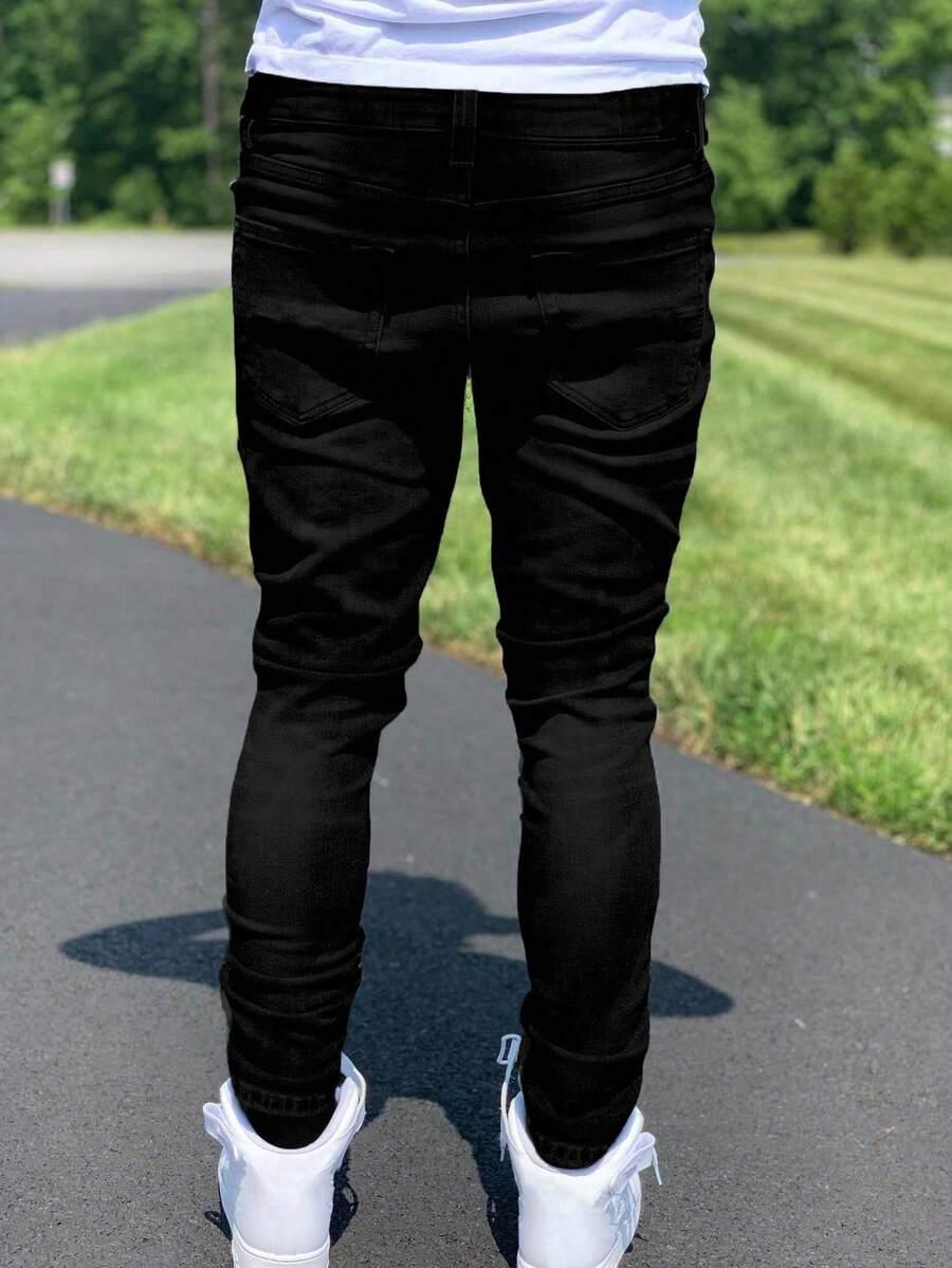 SHEIN CZARNE JEANSY KIESZENIE S06__W34