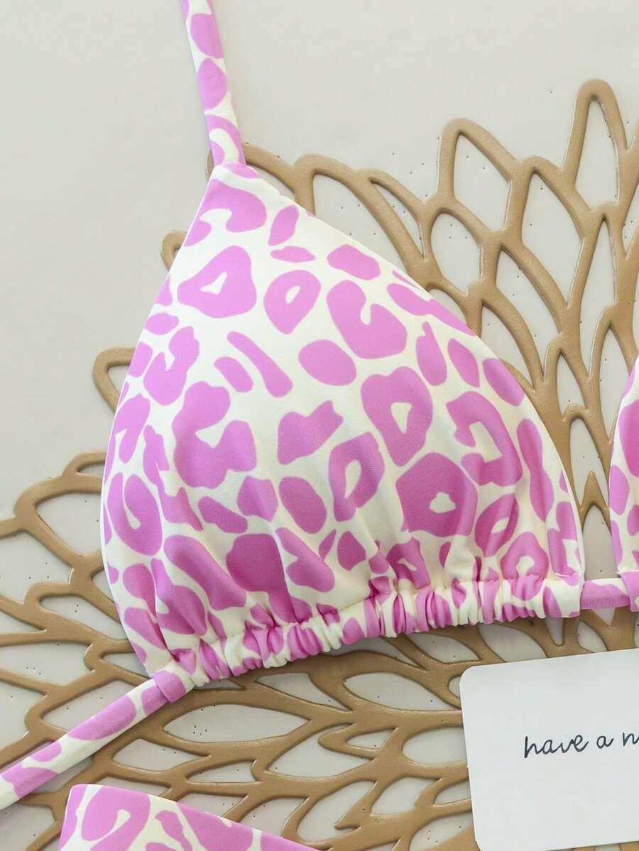 SHEIN DWUCZĘŚCIOWY STRÓJ KĄPIELOWY ANIMAL PRINT S09__S