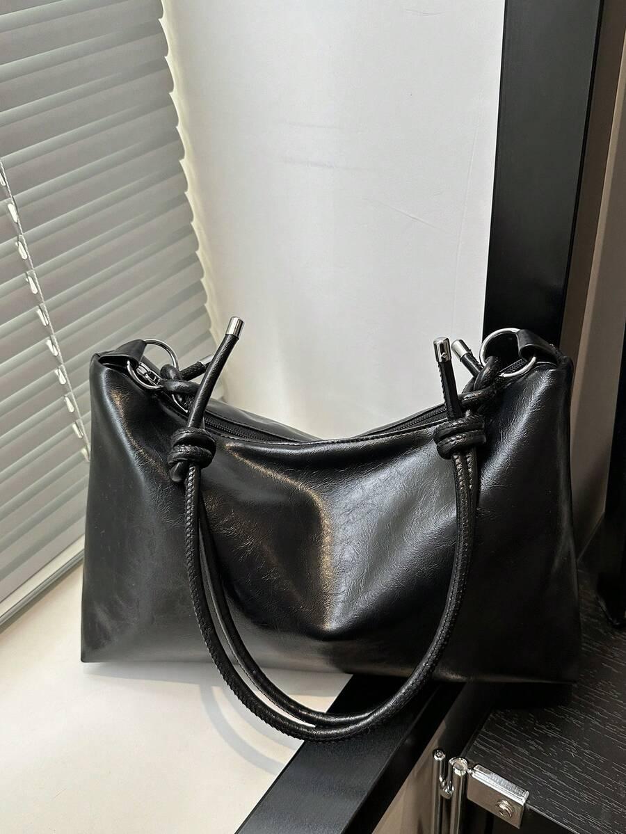 SHEIN CZARNA TOREBKA IMITACJA SKÓRY S07__35X20CM