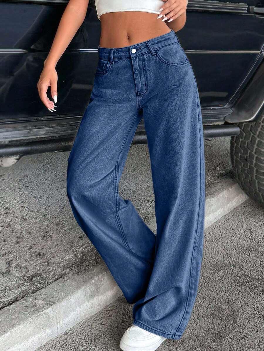 SHEIN SPODNIE JEANS CASUAL