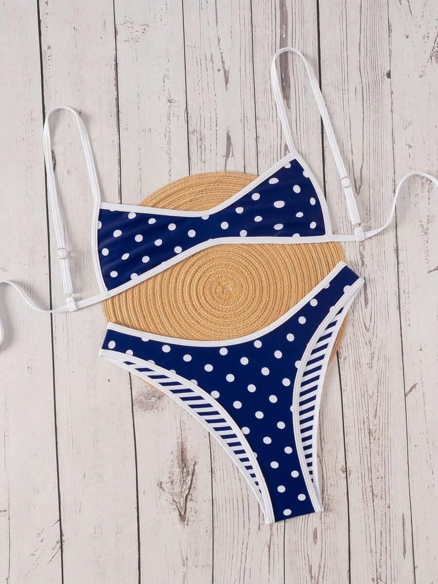 SWIM MOD DWUCZĘŚCIOWY STRÓJ KĄPIELOWY W GROSZKI S09__M
