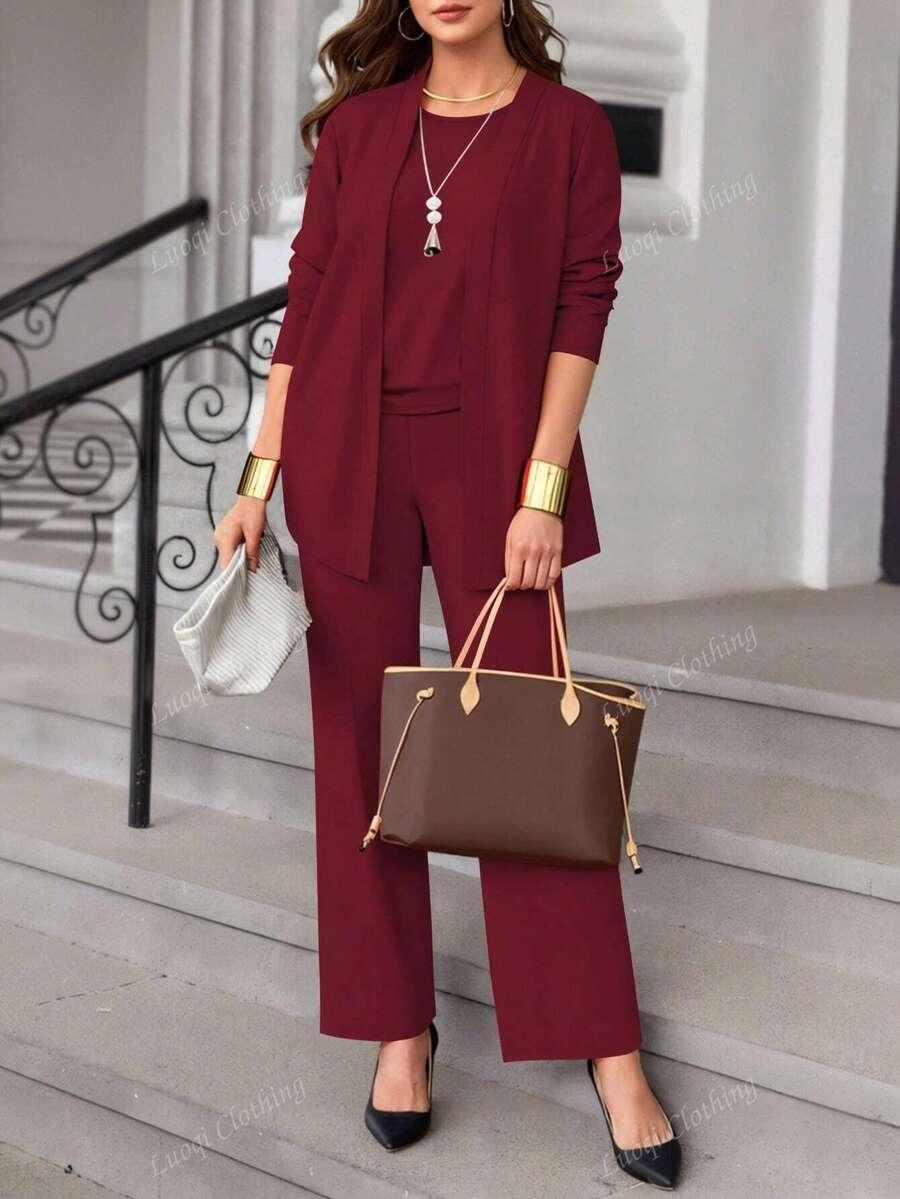 SHEIN BLUZKA NARZUTKA SPODNIE KOMPLET S06__48