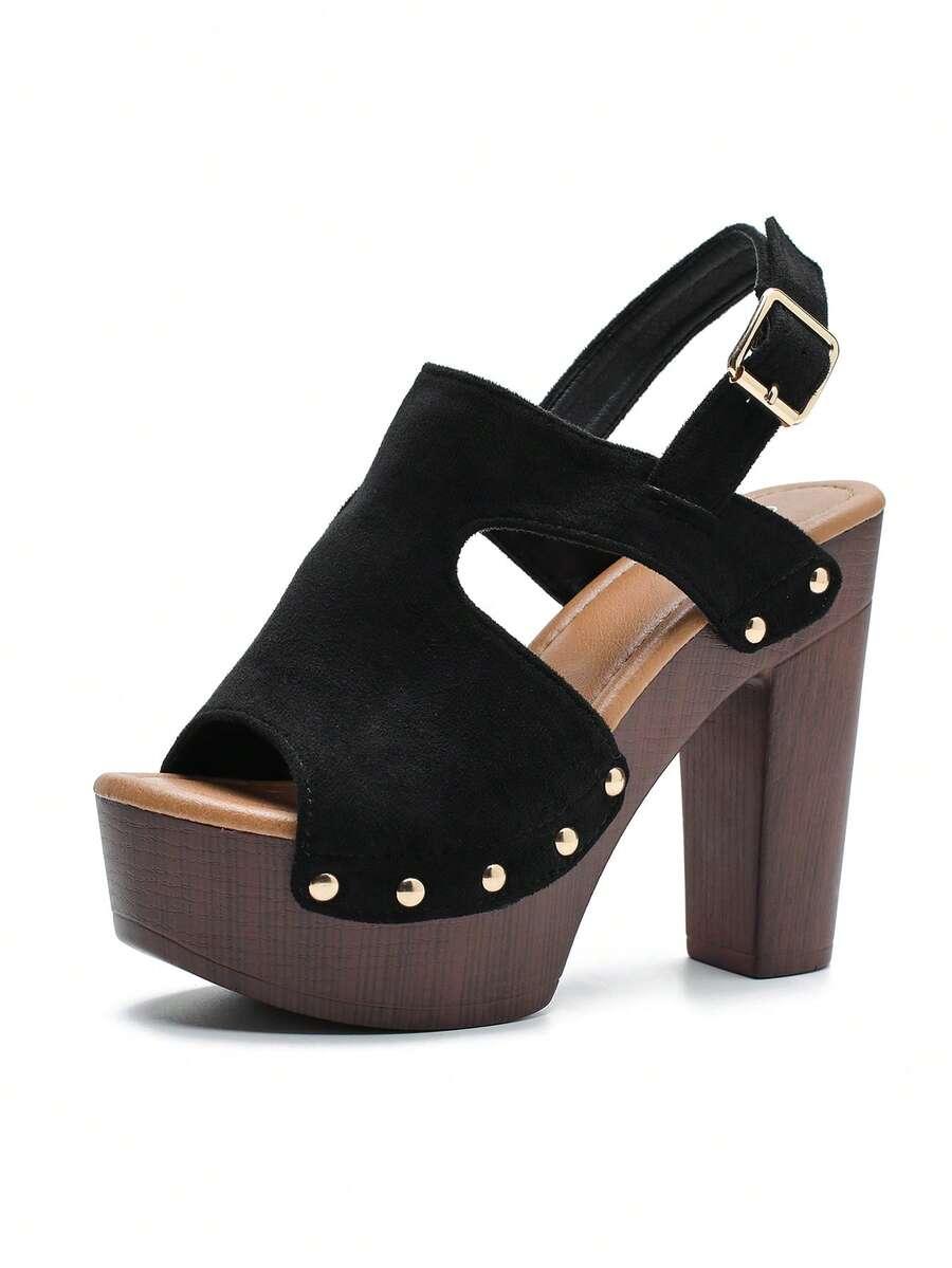 SHEIN CZARNE SANDAŁY OBCAS SPRZĄCZKA S06__39