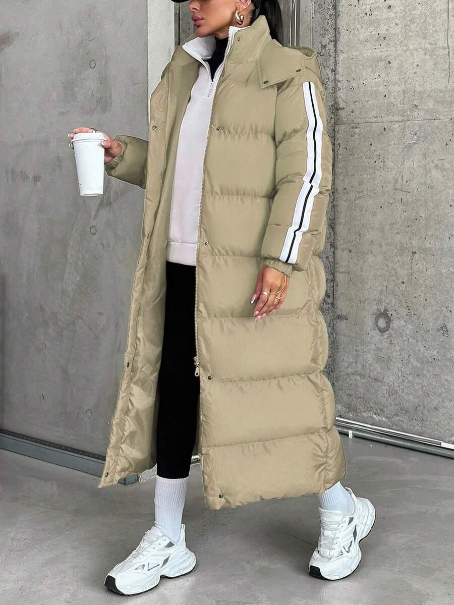 SHEIN BEŻOWA PIKOWANA KURTKA W01__L