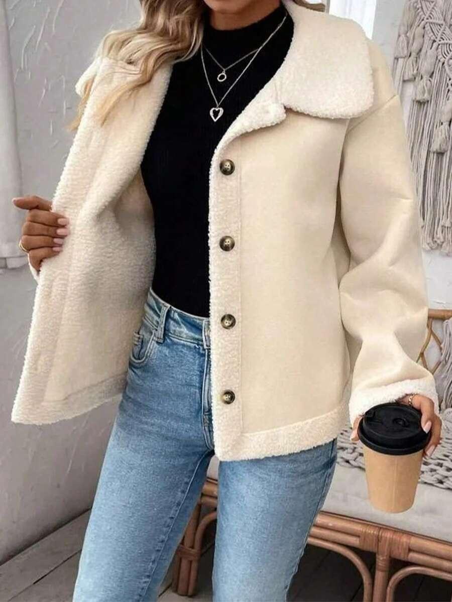 SHEIN KREMOWA KURTKA GUZIKI W01__50