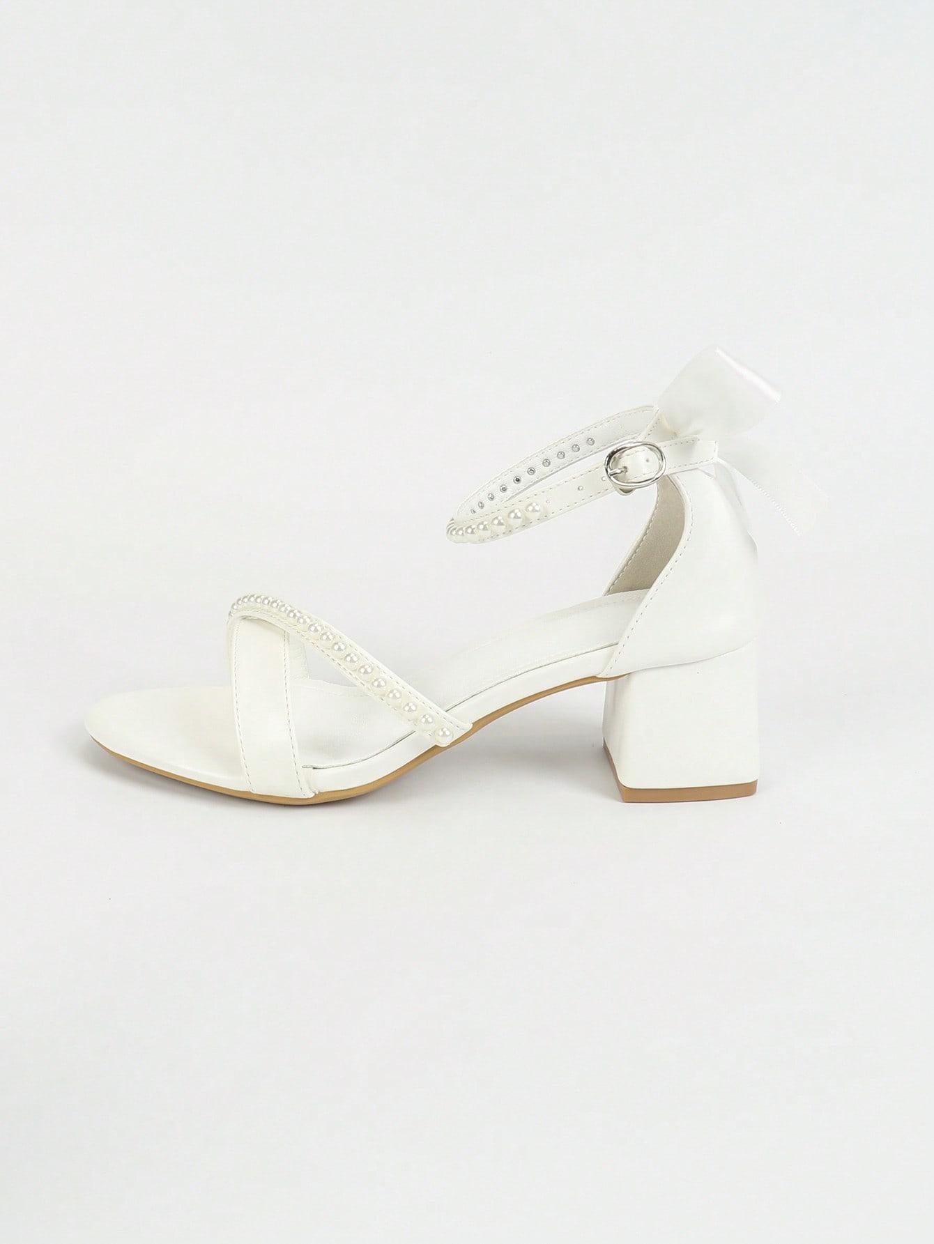 SHEIN BIAŁE SANDAŁY ZDOBIENIE S06__40