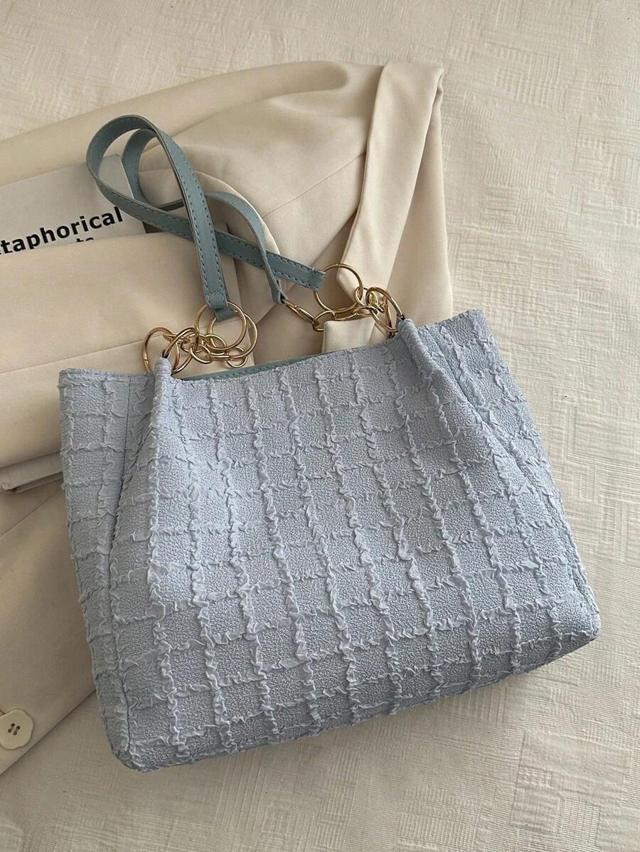 SHEIN NIEBIESKA TOREBKA NA RAMIĘ S07__25X10X28