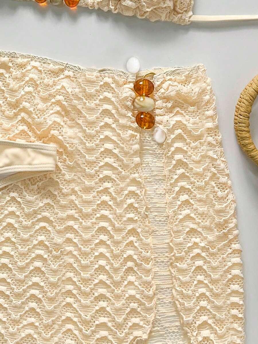 SHEIN DWUCZĘŚCIOWY STRÓJ KĄPIELOWY SPÓDNICA KOMPLET S09__S