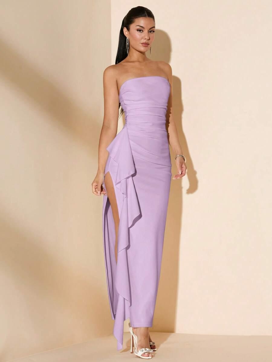 SHEIN FIOLETOWA MAXI SUKIENKA S06__M