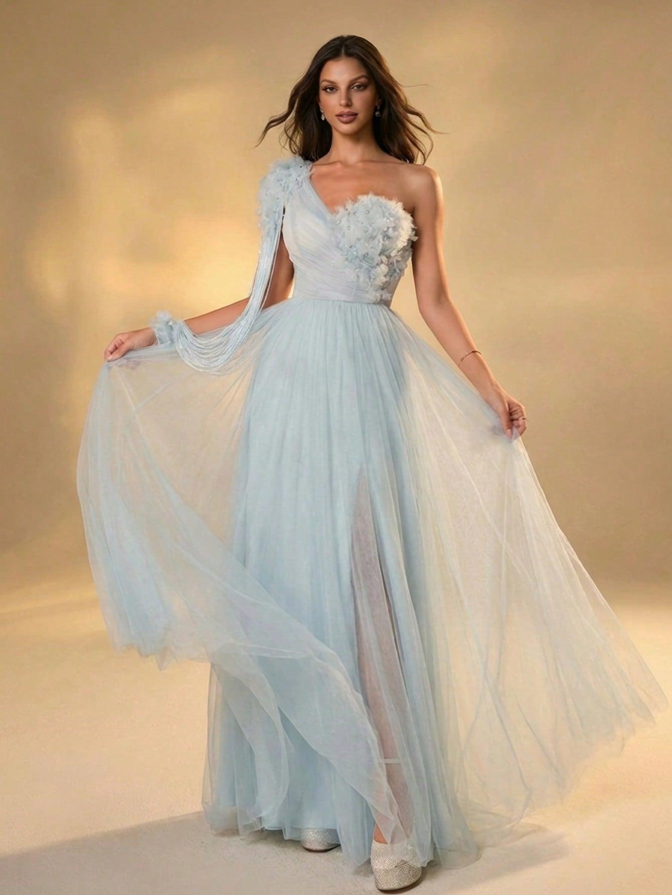 SHEIN NIEBIESKA SUKIENKA MAXI S06__XXL