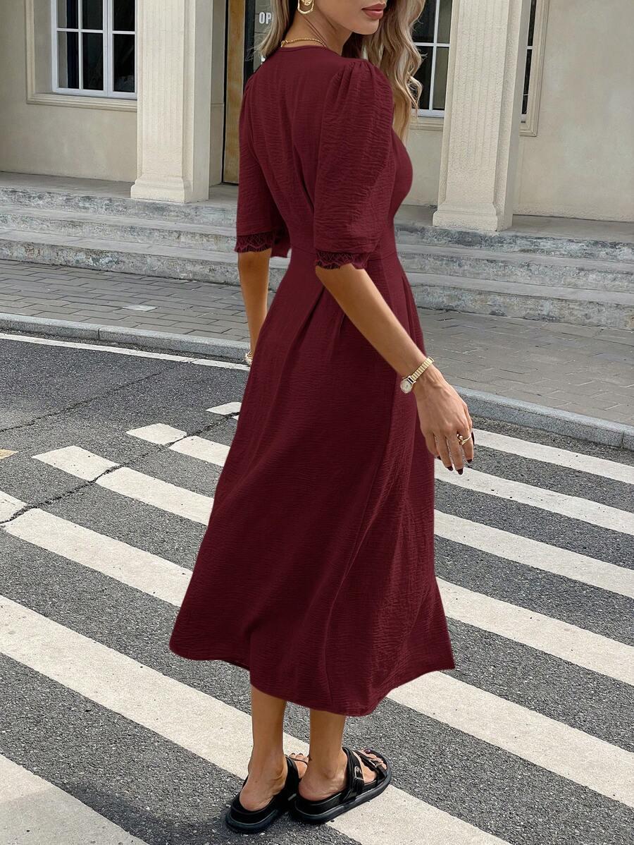 SHEIN BORDOWA SUKIENKA GUZIKI S06__M