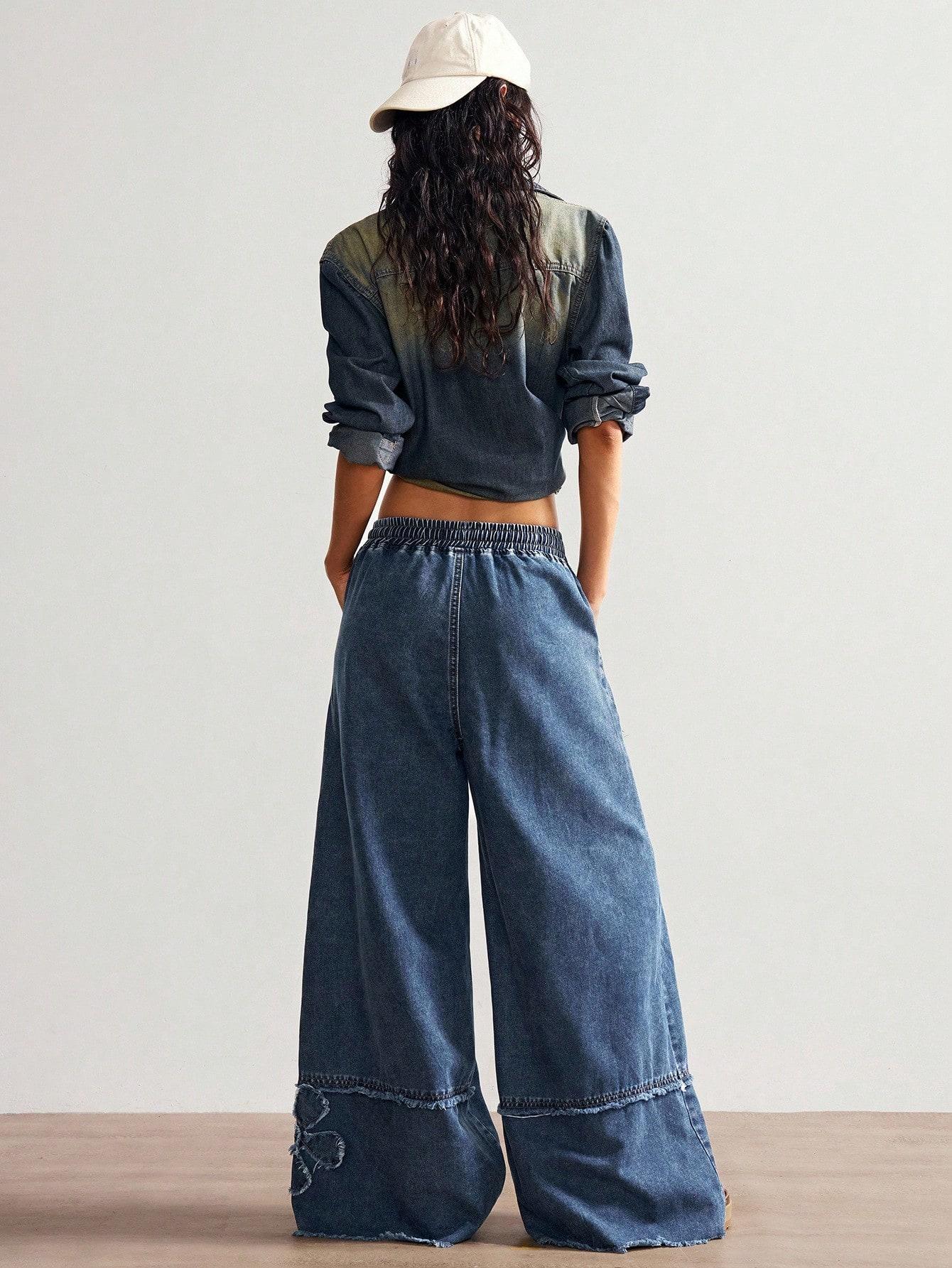 SHEIN SPODNIE JEANS WZÓR S06__XXL
