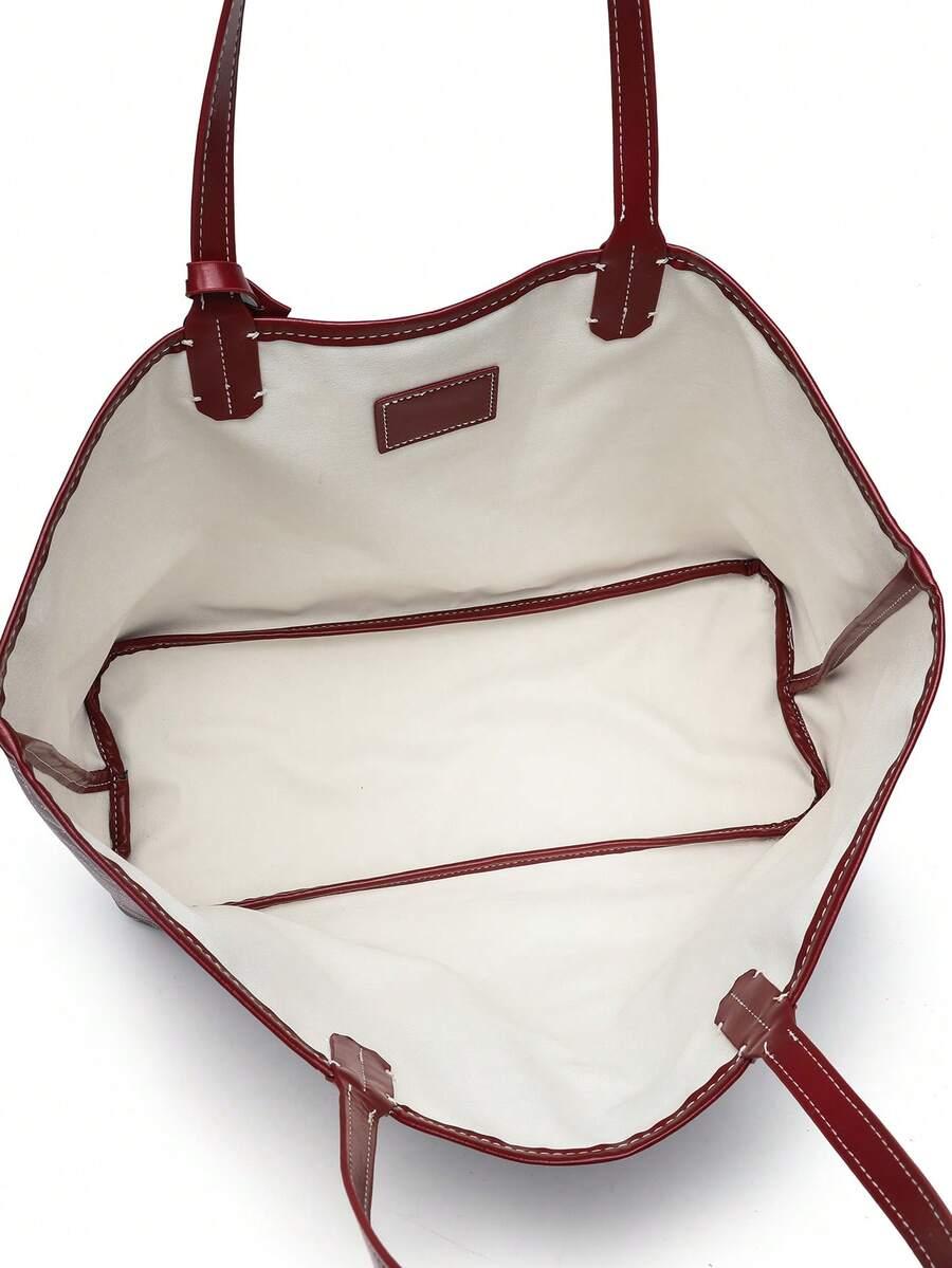 SHEIN BORDOWA TOREBKA KOSMETYCZKA KOMPLET S07__13X27X35