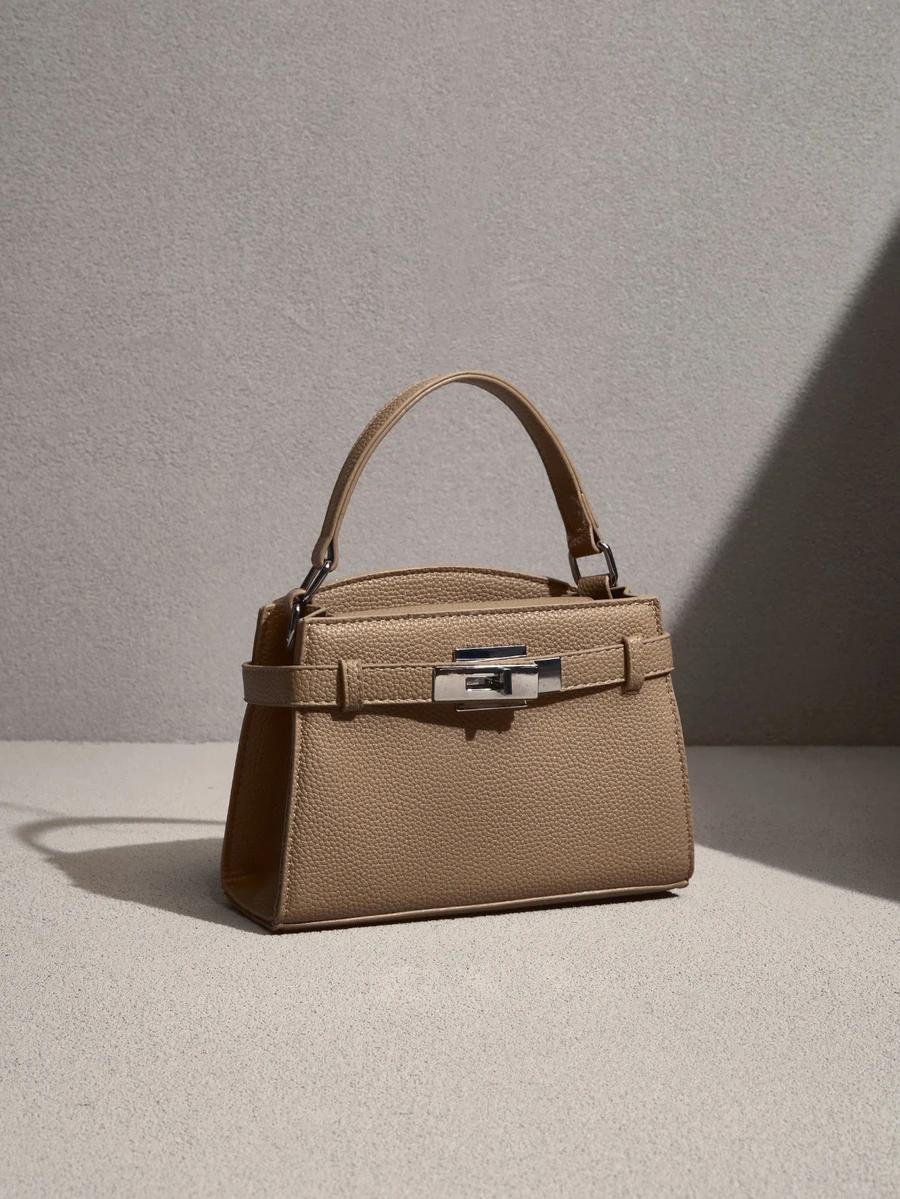 SHEIN BRĄZOWA KLASYCZNA TOREBKA PASEK S07__8X13X20CM