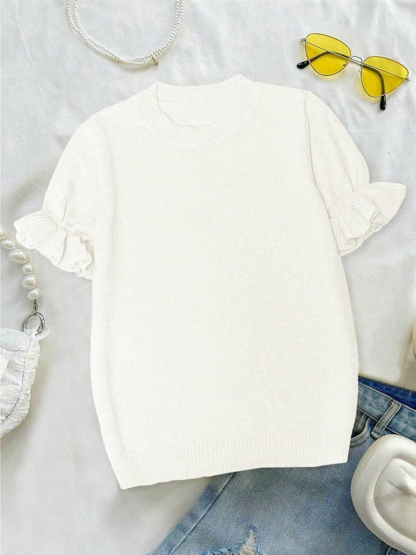 SHEIN BIAŁA DZIANINOWA BLUZKA S06__XS