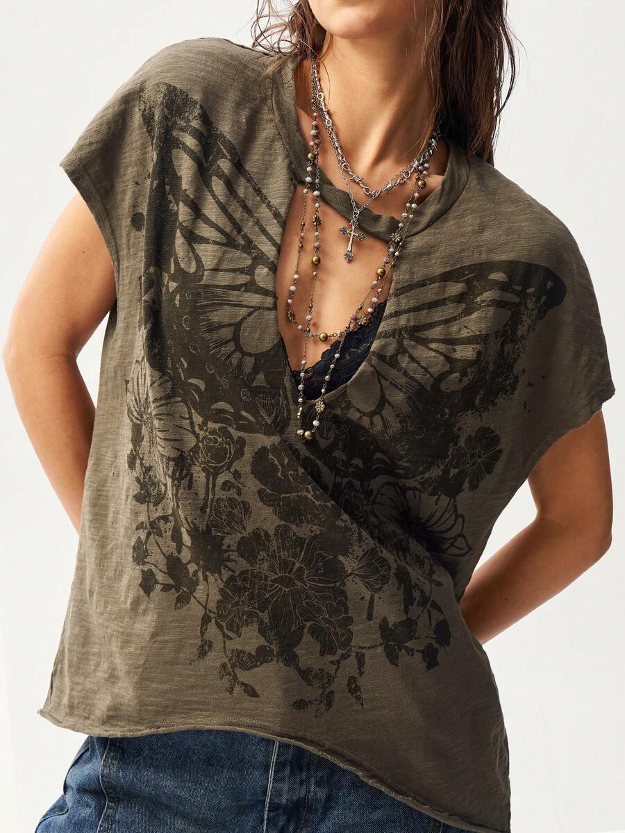 BOHEMELA ZIELONY T-SHIRT PRINT S06__XL