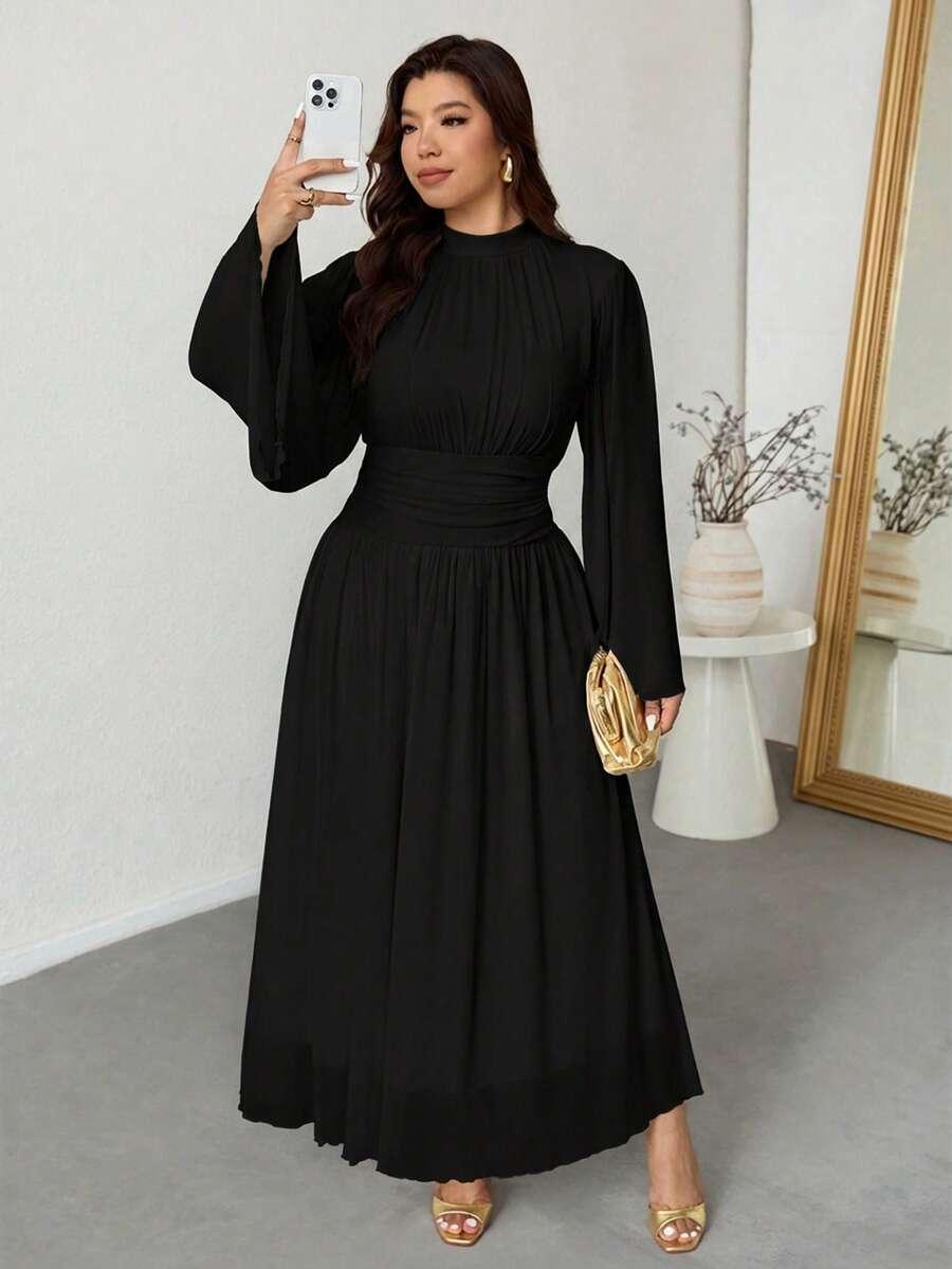 SHEIN CZARNA MAXI SUKIENKA S06__46
