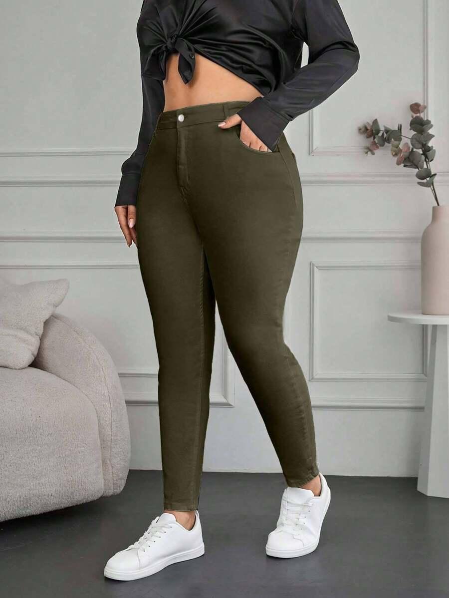 EURMUSE ZIELONE SPODNIE JEANSOWE S06__48