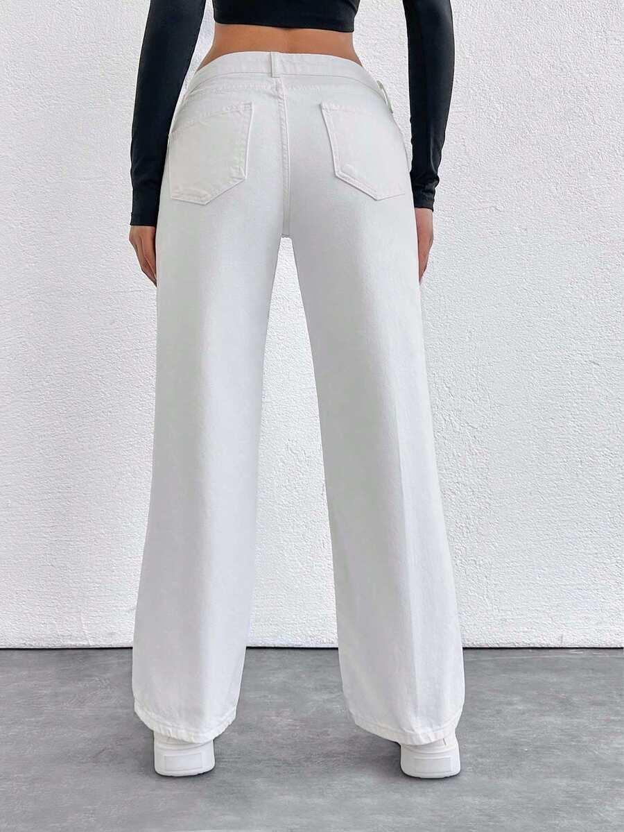 EURMUSE BIAŁE SPODNIE JEANS S06__XXS