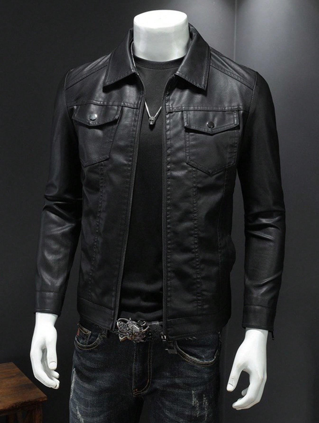 SHEIN CZARNA KURTKA IMITACJA SKÓRY W01__3XL